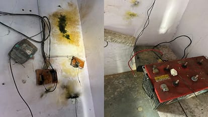 बिजली से जलकर नष्ट उपकरण