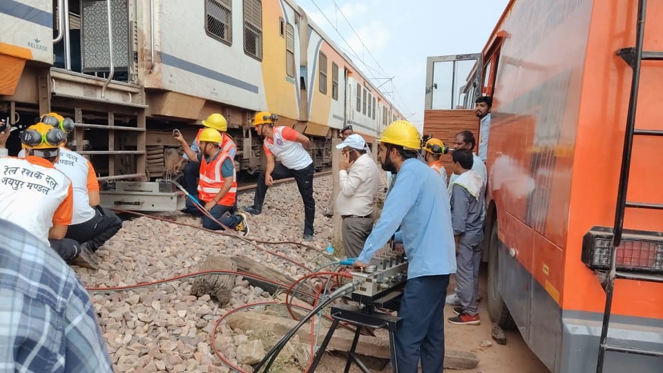 Rail traffic disrupted for five hours after Idgah-Bandikui MEMU train derails