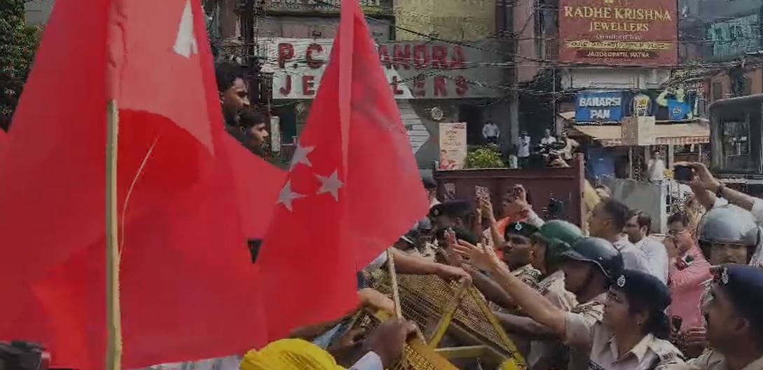 AISA Protest in Patna Security Tightened Ahead of March Over Voter List Irregularities Demands CEC Resignation