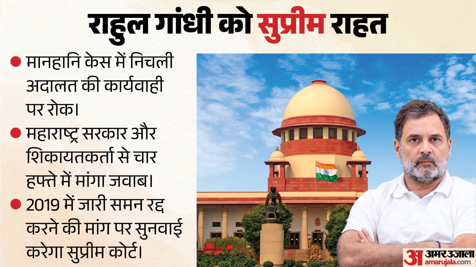 राहुल गांधी को सुप्रीम कोर्ट से राहत