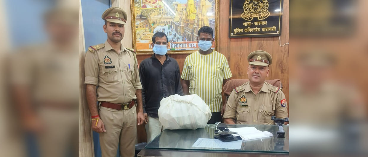 Approximately 4 kg banned manjha seized from two shops Sarnath