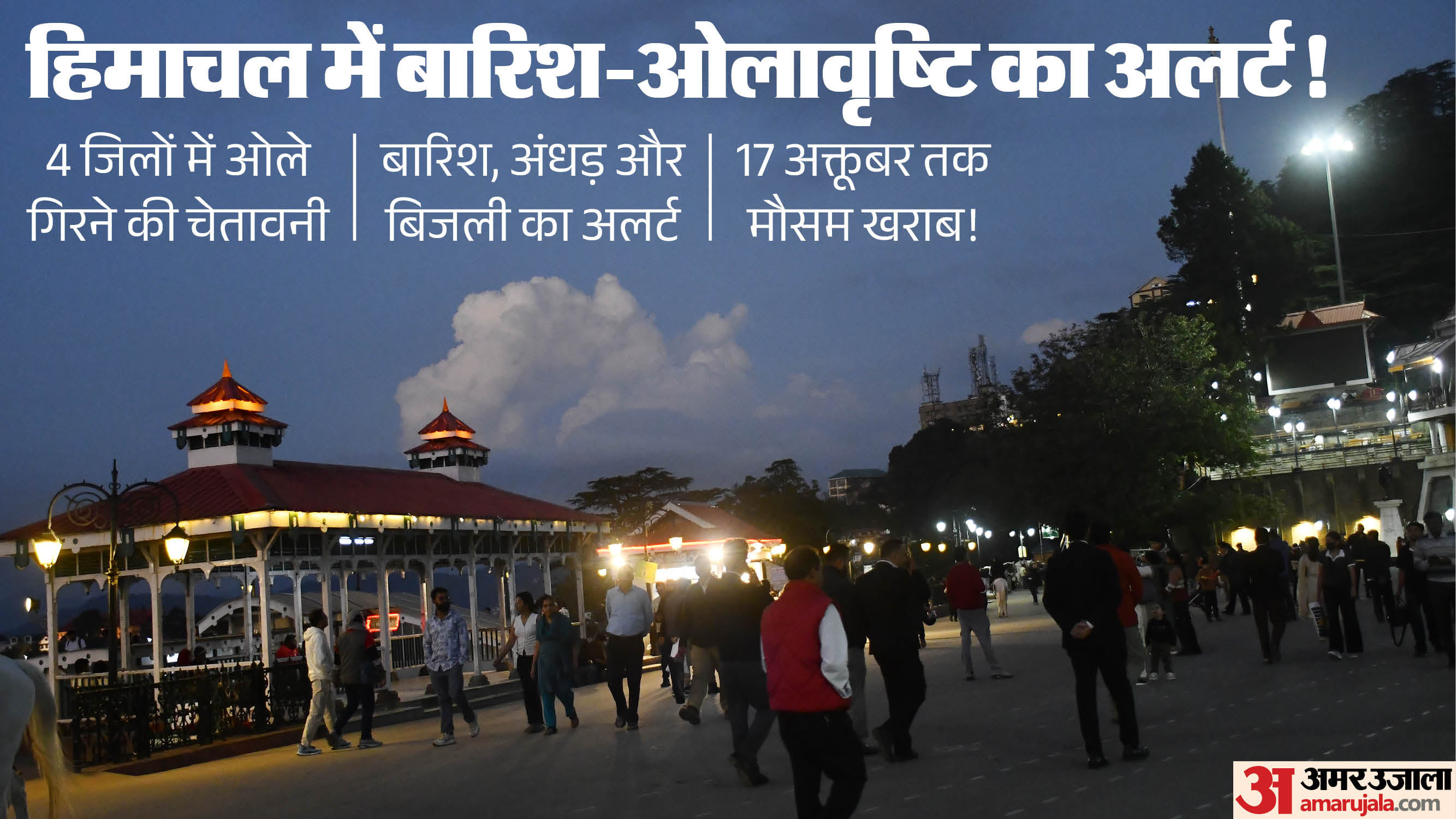 मौसम अपडेट:हिमाचल में आज और कल बारिश के आसार, चार जिलों में ओलावृष्टि ...