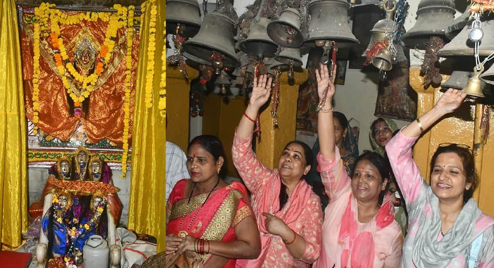 Kanpur Buddha Devi Temple History linked to  discovery of five pindis green vegetables are still offered today