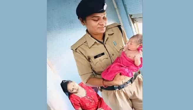 Kanpur Baby cries echo on moving train Female RPF constable turns guardian angel for pregnant woman