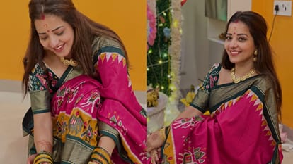 Bhojpuri Actress monalisa aka Antara Biswas shares her photos in Traditional Look with Motivational Caption