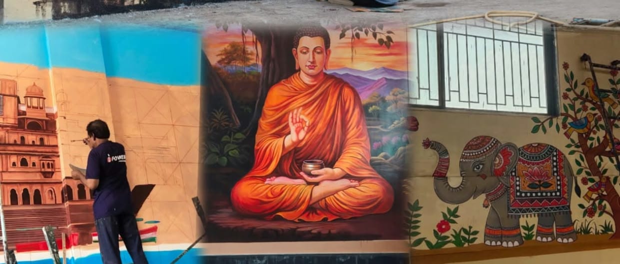 Indore: Glimpses of tribal art and culture to be seen at Indore-Dahod railway stations.