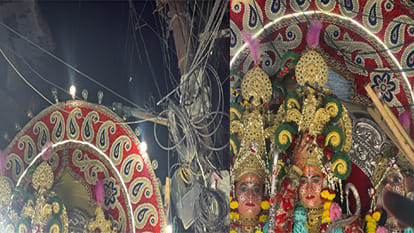 शोभायात्रा के रथ पर करंट उतरा