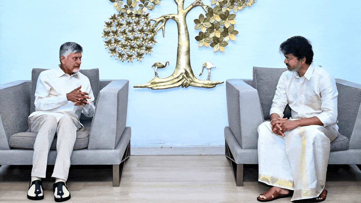 Tamil Nadu CM Vijay Meets Chandrababu Naidu, Seeks More Krishna Water for Chennai