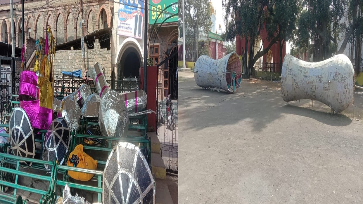 सौहार्द की मिसाल: नाहन में मुस्लिम परिवार बना रहा रावण, कुंभकर्ण और मेघनाद के पुतले Harmony to be illuminated through the burning of Ravana: A Muslim family in Nahan is crafting effigies