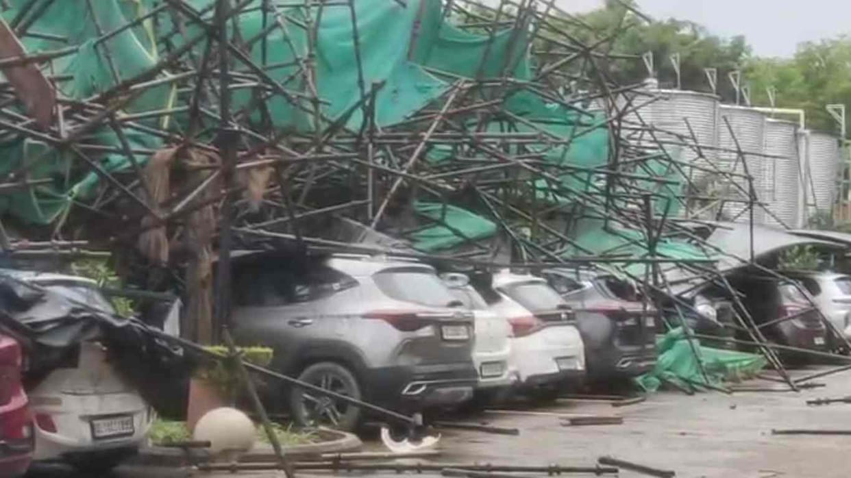 Shuttering collapses at building under construction in iThum Heights in noida sector 62