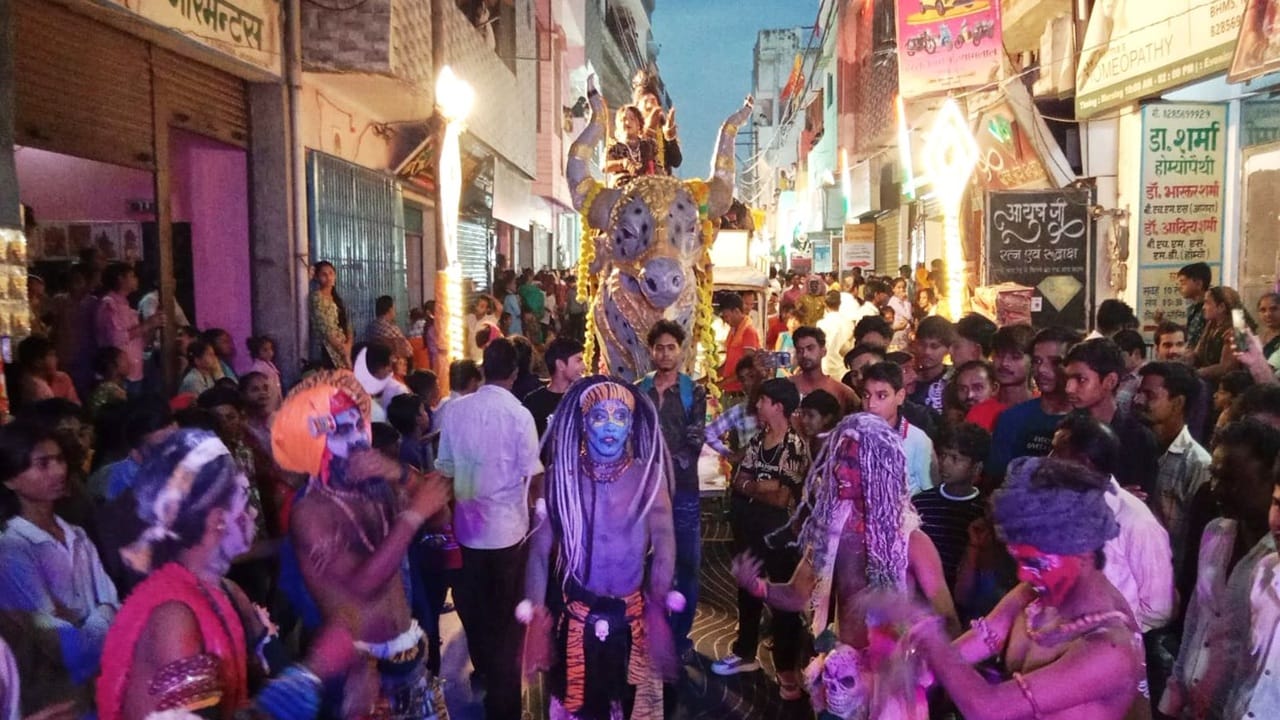 spirit of devotional joy permeated the 'Ram Barat' procession in Budaun