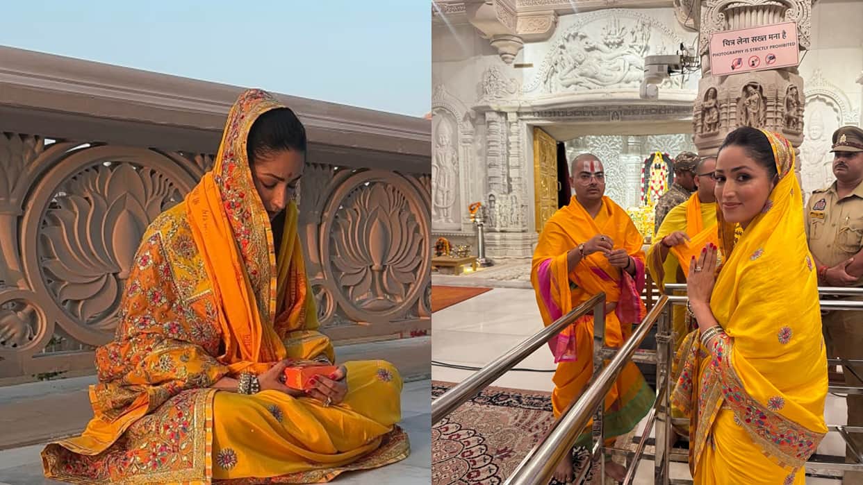 amid nayyi navelli release yami gautam arrived ayodhya janam bhoomi to seek blessing of lord rama
