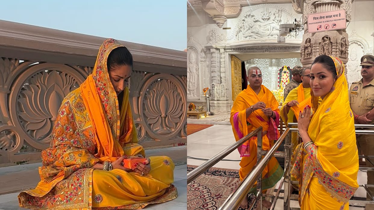 amid nayyi navelli release yami gautam arrived ayodhya janam bhoomi to seek blessing of lord rama