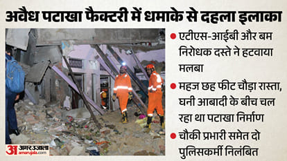 400 मीटर तक सुनाई दी धमाके की आवाज।