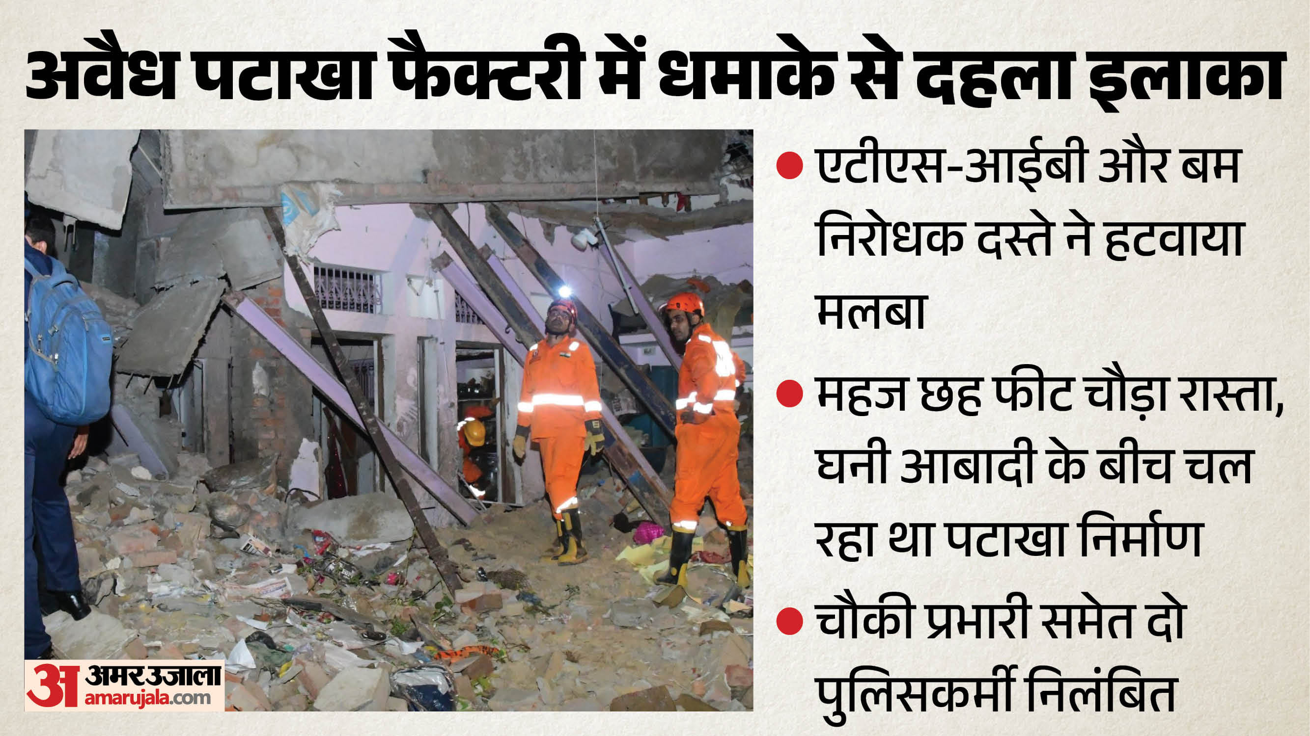 400 मीटर तक सुनाई दी धमाके की आवाज।
