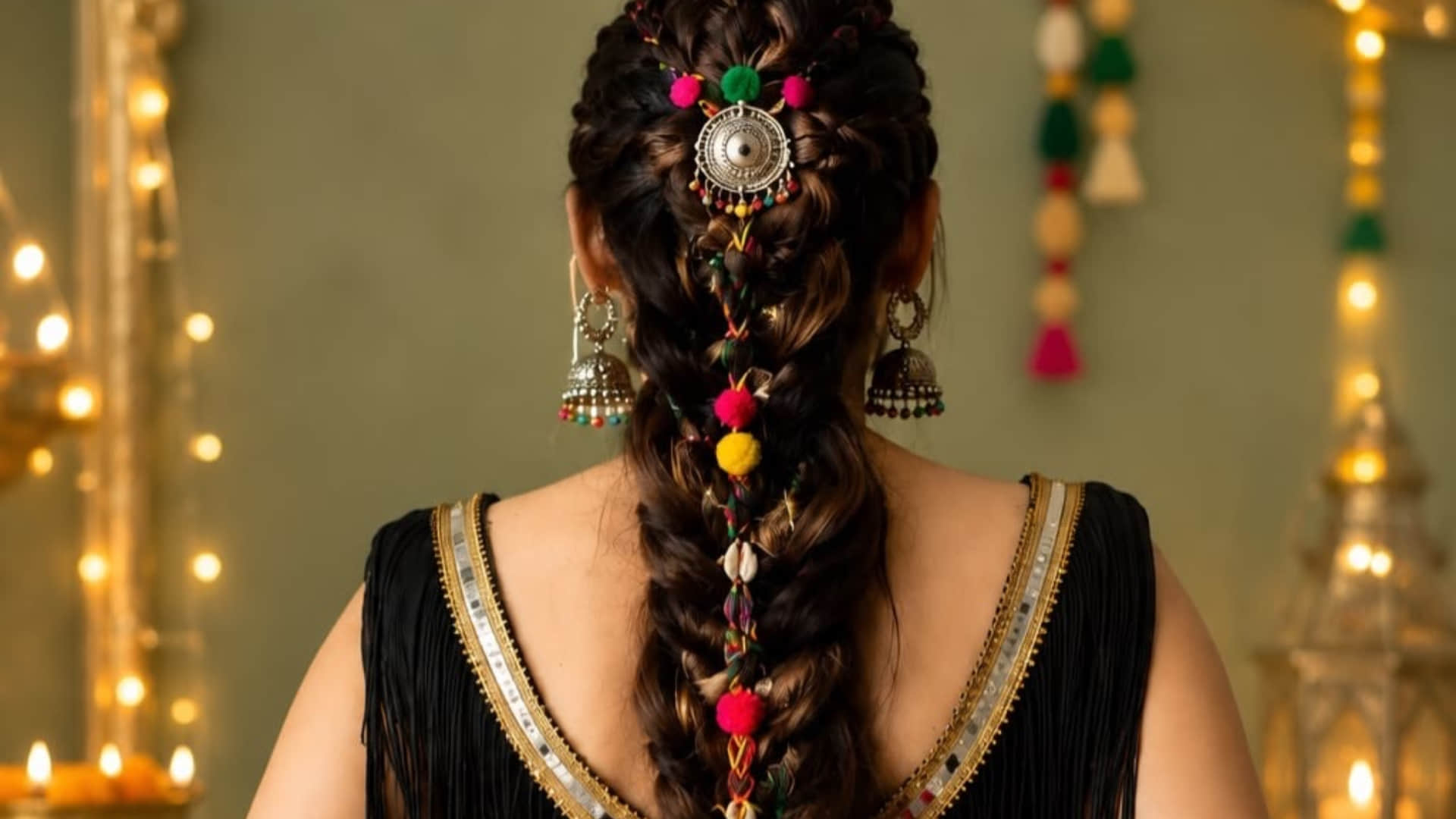 Try this trendy hairstyle for navratri garba dandiya nights everyone will praise your look