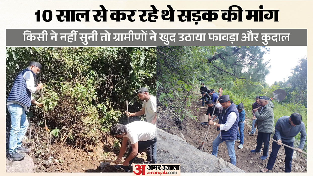 Rudraprayag Villagers Demanding road for 10 years Now took task of construction into their own hands