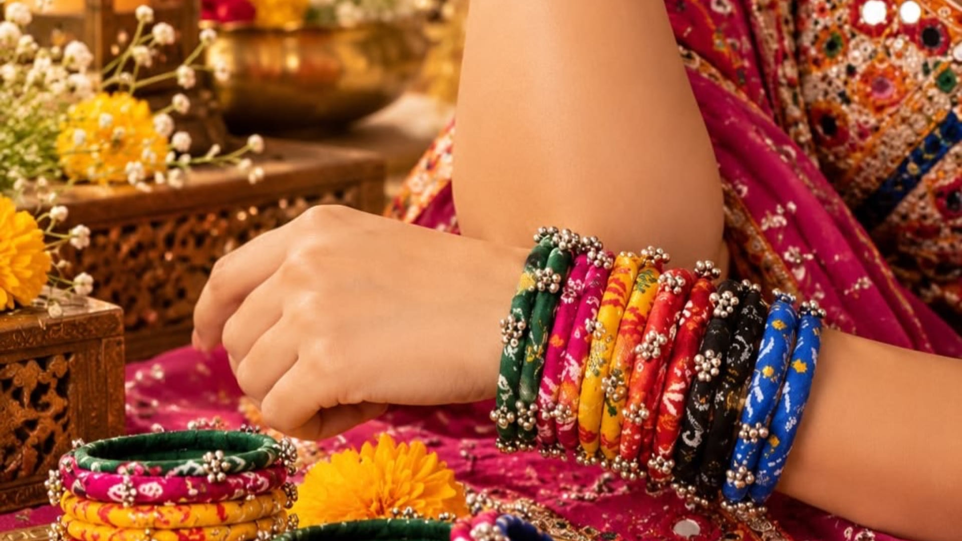 Navratri garba and dandiya nights trendy bangles for add glamour to your traditional look