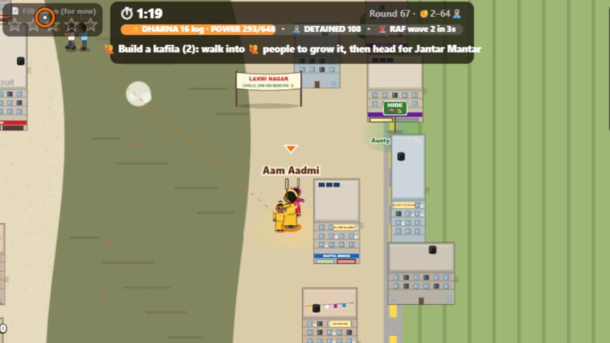 jantar mantar delhi protest inspired video games bhaag neha bhaag jantar mantar chalo