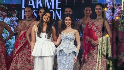 Dhurandhar Actress Sara Arjun Stuns In Blue Gown At Lakme Fashion Week