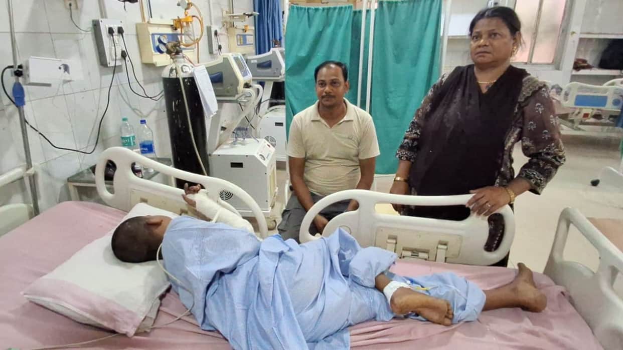 Varanasi Mother and son in critical condition firecracker explosion son and grandmother missing