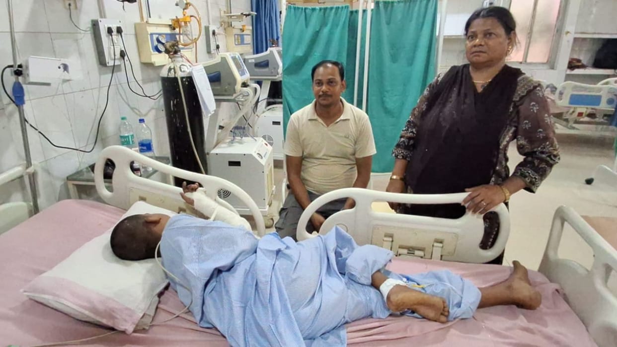 Varanasi Mother and son in critical condition firecracker explosion son and grandmother missing