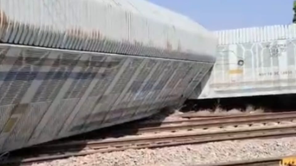 Goods train derails in Bathinda headed to Ambala near Rampura
