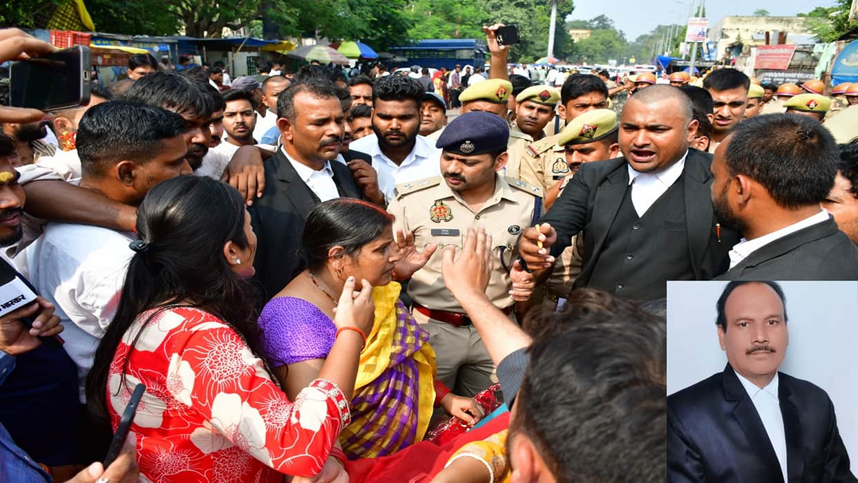 Prayagraj murder case Wife says husband was shot in front of the police outpost in-charge; police remained