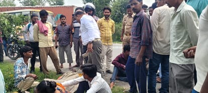 Husband and wife killed in lakhimpur kheri two injured after collision between ambulance and container truck