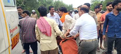 Husband and wife killed in lakhimpur kheri two injured after collision between ambulance and container truck