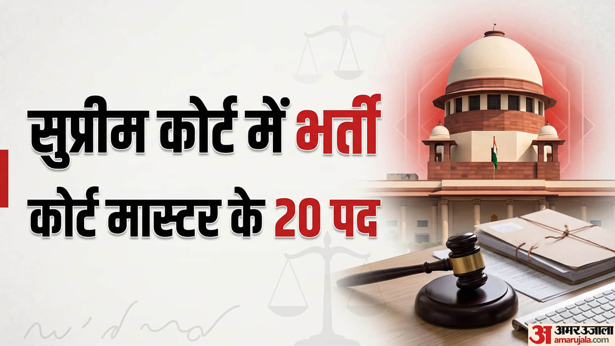Supreme Court Recruitment 2026: 20 Court Master Vacancies, Salary and Eligibility
