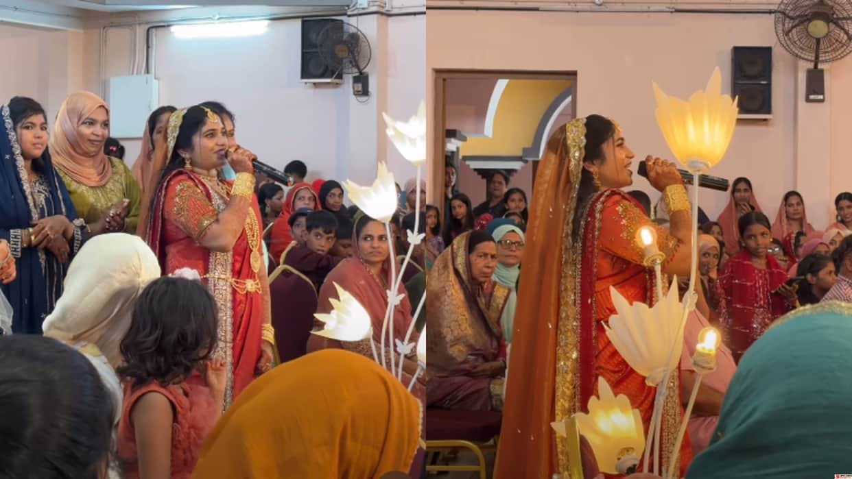 Bride Sings for Groom During Wedding Entry, Her Melodious Voice Wins Hearts Online