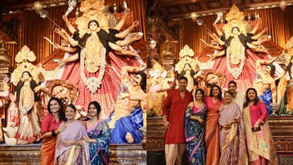 Durga Puja 2026 Kajol celebrates festival with Mother Tanuja sister tanishaa mukerji shares photos from pandal