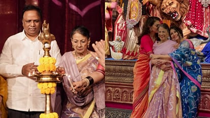Durga Puja 2026 Kajol celebrates festival with Mother Tanuja sister tanishaa mukerji shares photos from pandal