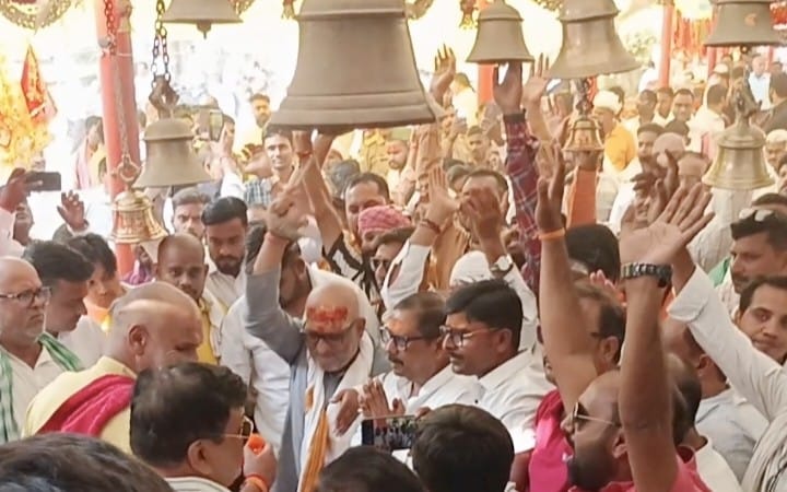 Varanasi Ajay Rai sounds bugle for 2027 elections offers prayers at Nakteshwari Dham in Pindra
