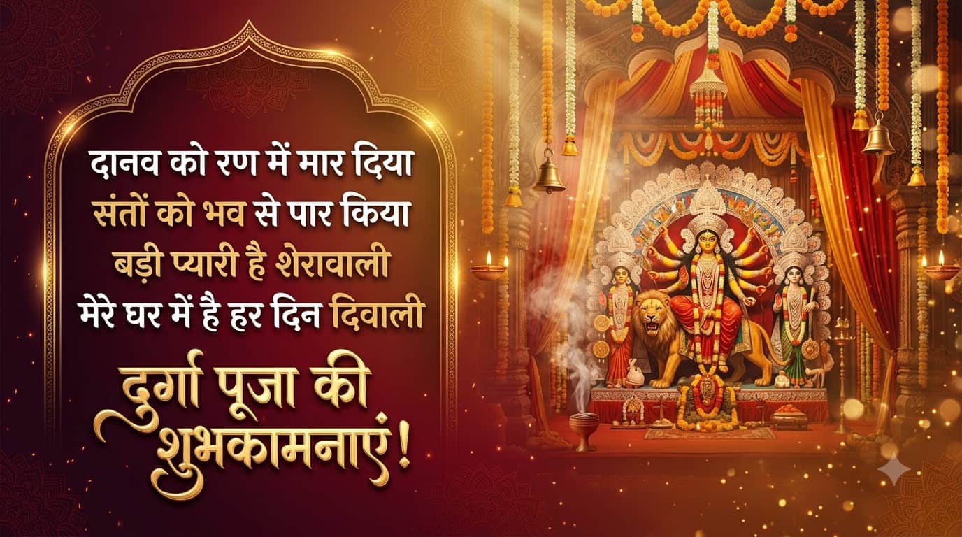 Happy Durga Puja 2026 Wishes Quotes Greetings Shayari Status Whatsapp Messages to Share with Loved Ones
