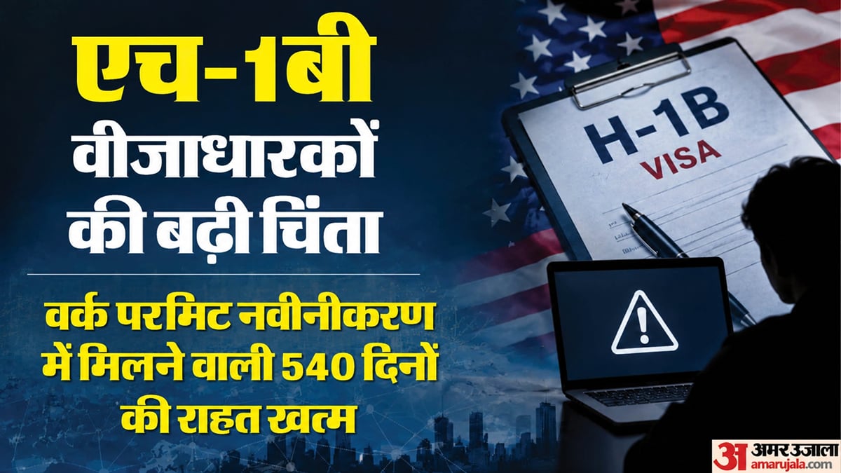 अमेरिका में एच-1बी कर्मचारियों को झटका: वर्क परमिट की 540 दिन की राहत खत्म, भारतीयों की बढ़ सकती हैं मुश्किलें