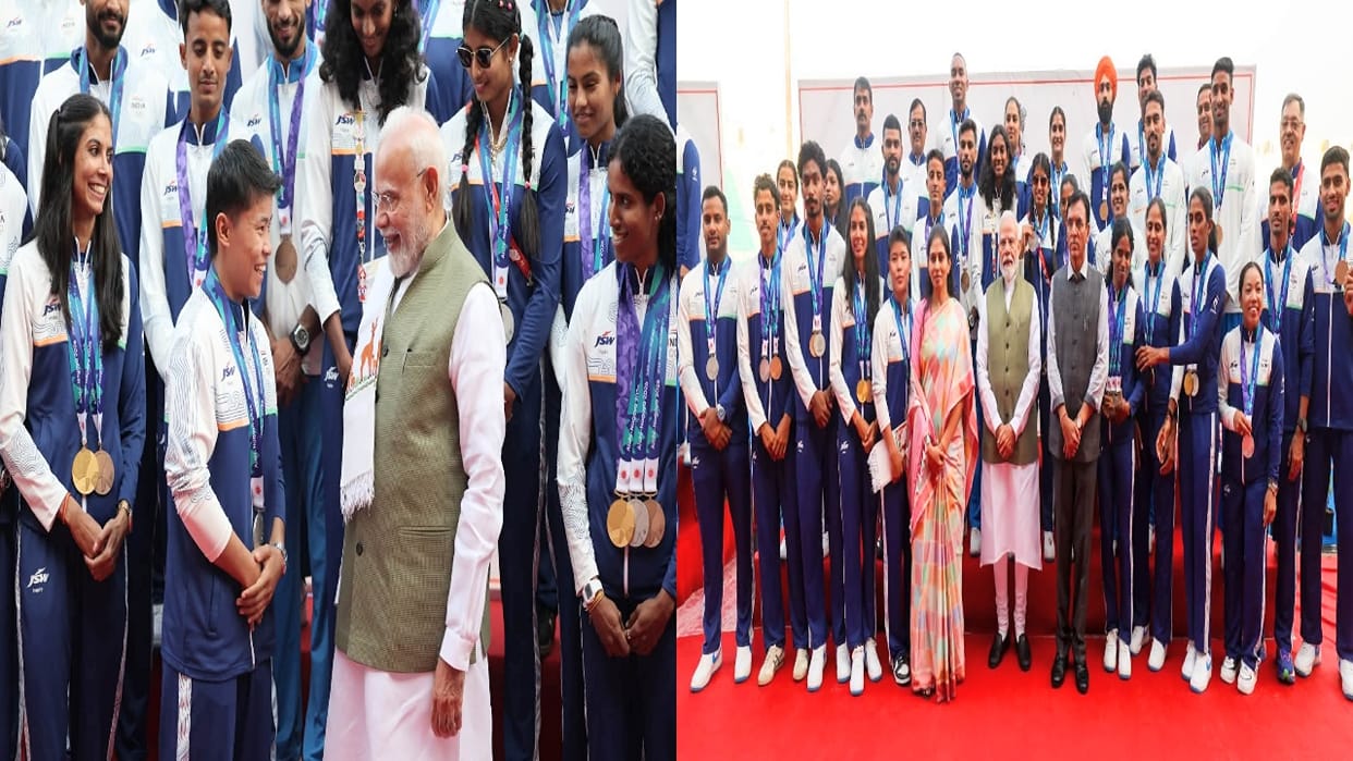 PM Modi felicitated Asian Games medalist Seema Kumari