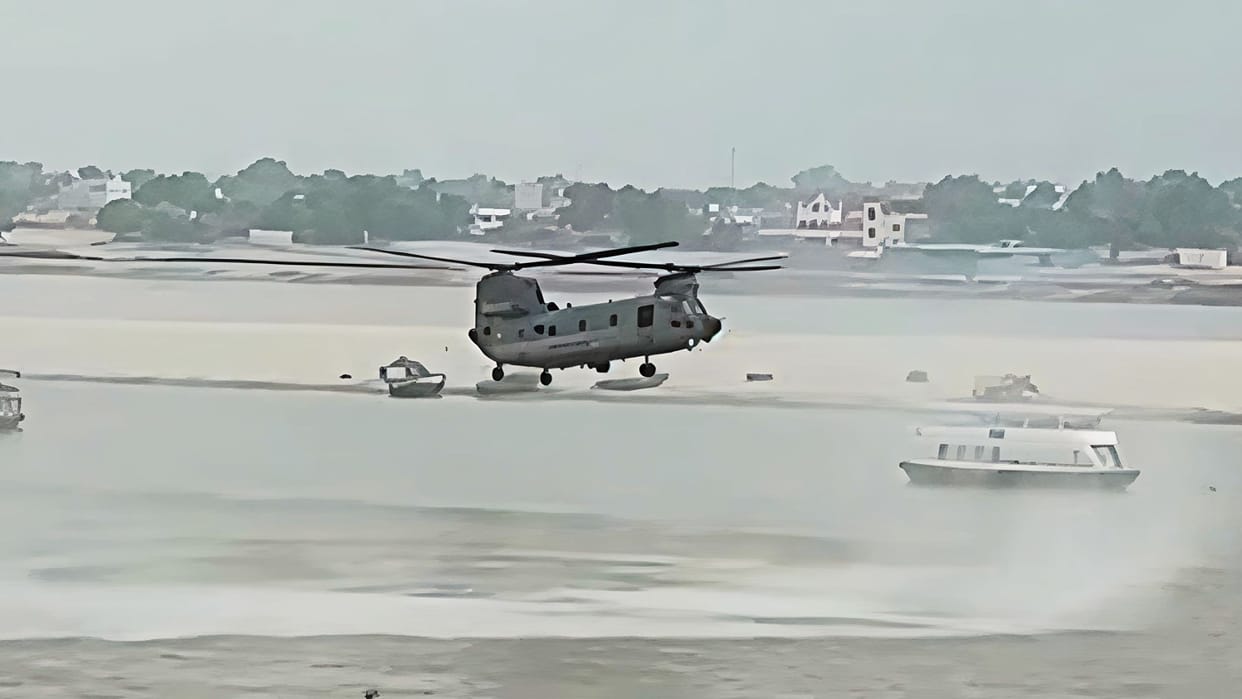 Mega Air Show Rafales Sukhois roar Ganga Surya Kiran and Sarang teams perform stunts pigeon flying prohibited