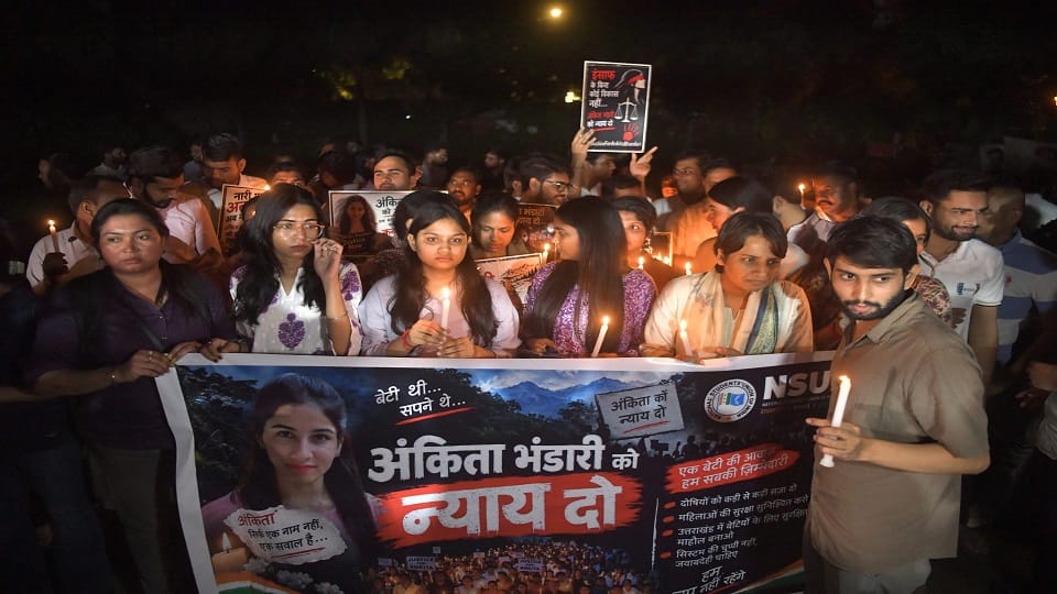 NSUI candle march to seek justice for Ankita Bhandari