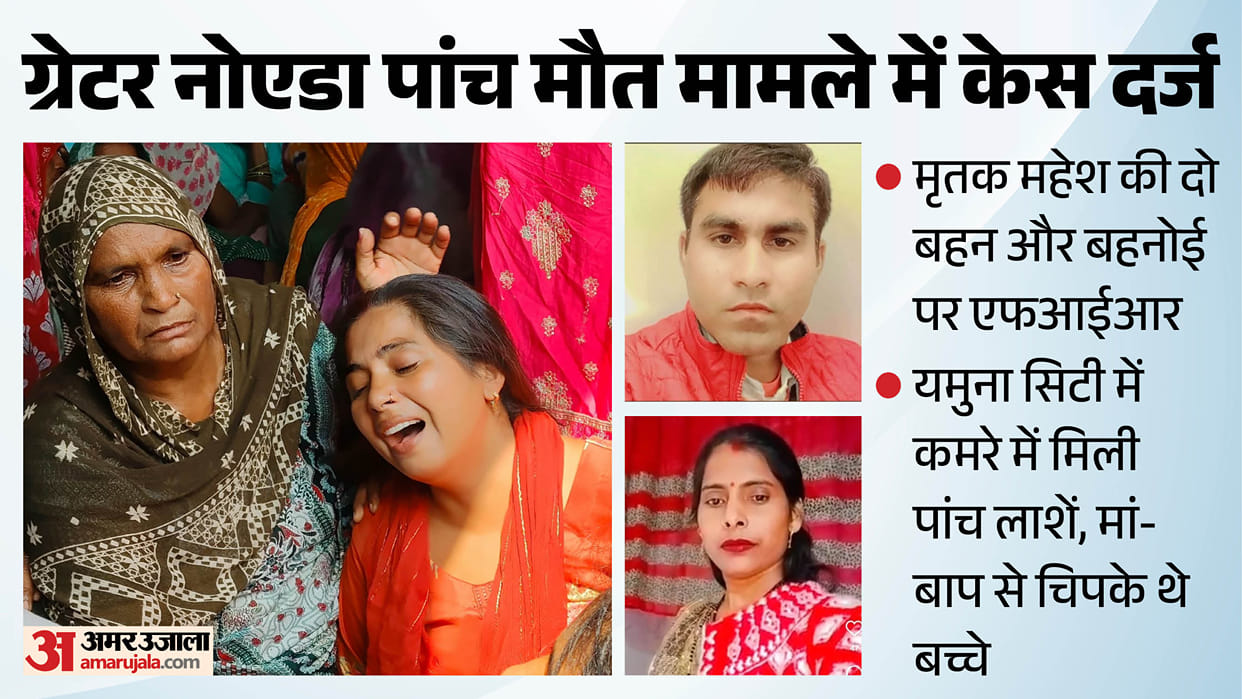 Greater Noida New twist death of five members case against Mahesh two sisters and brother in law full story
