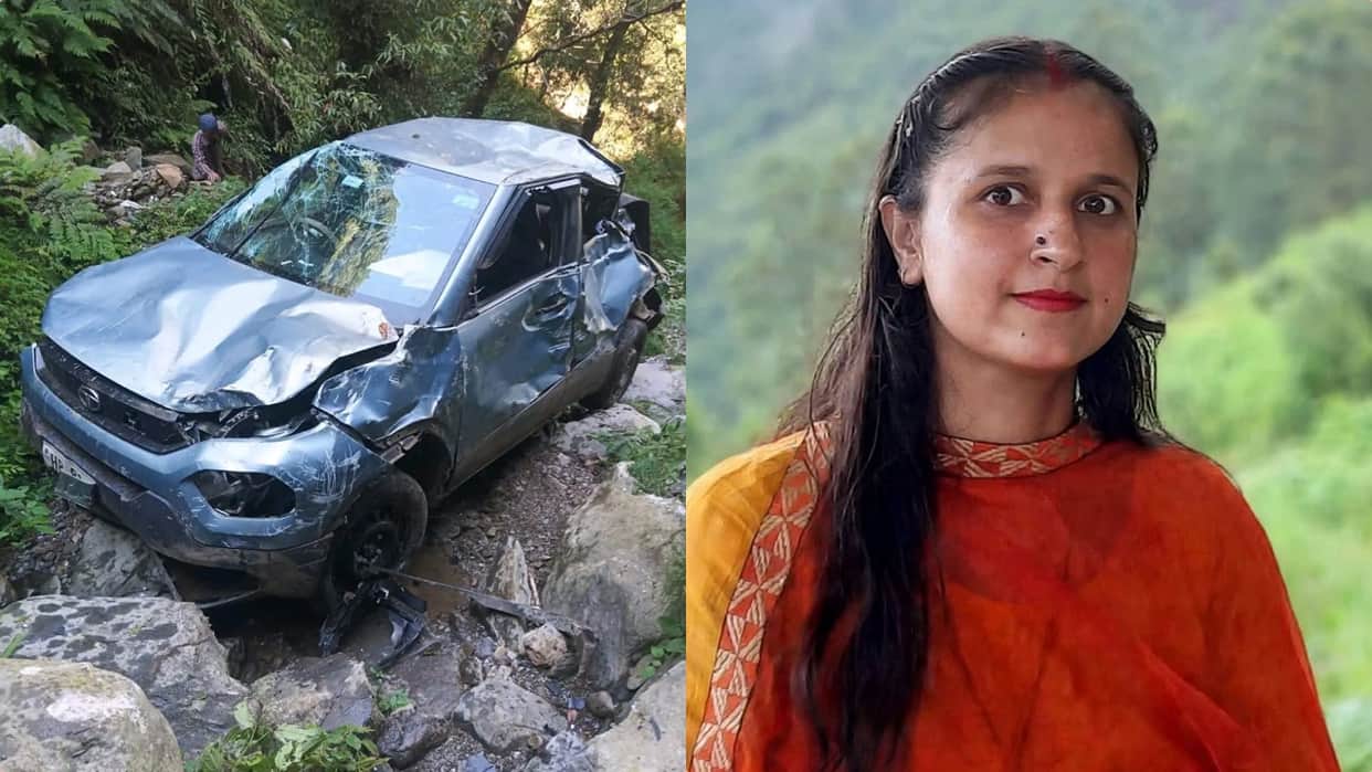 chamba salooni car accident teacher dies four injured