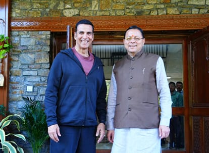 मुख्यमंत्री धामी से मिले अभिनेता अक्षय कुमार