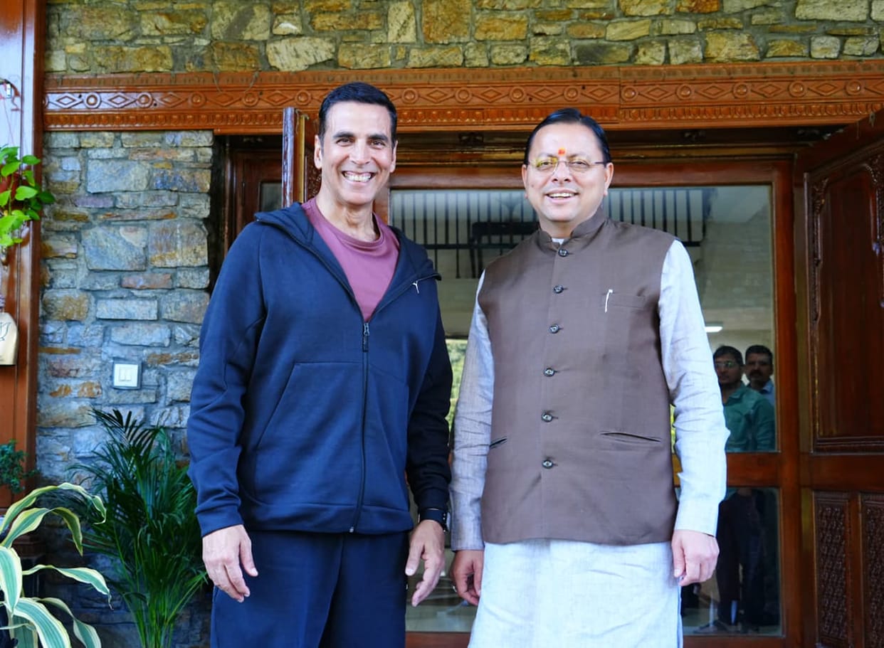 Actor Akshay Kumar Meets CM Pushkar Singh Dhami talked about Film Policy
