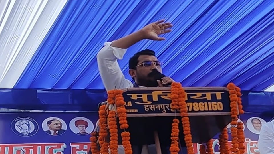 UP: In Hasanpur, MP Chandrashekhar attacks the Yogi government, says the authority of the law has collapsed
