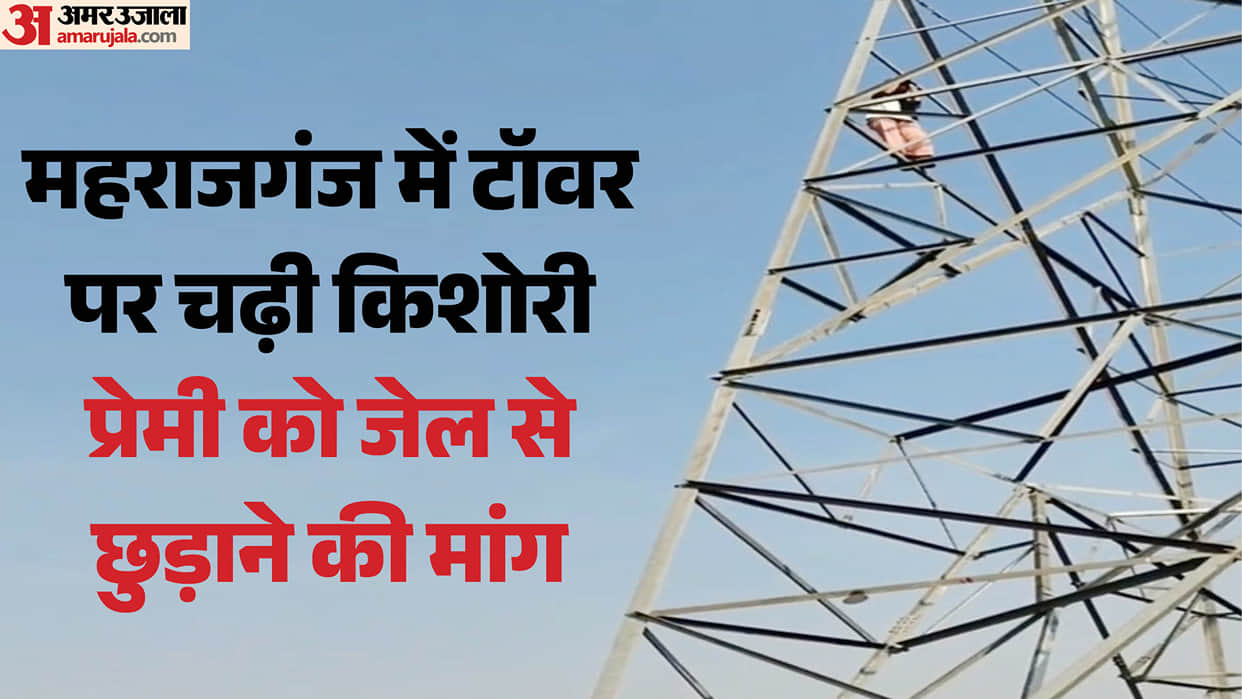 Teen Girl Climbs 33000 Volt Power Tower Demanding ReleMaharajganj News, Teen Girl Climbs Power Tower, Boyfrien