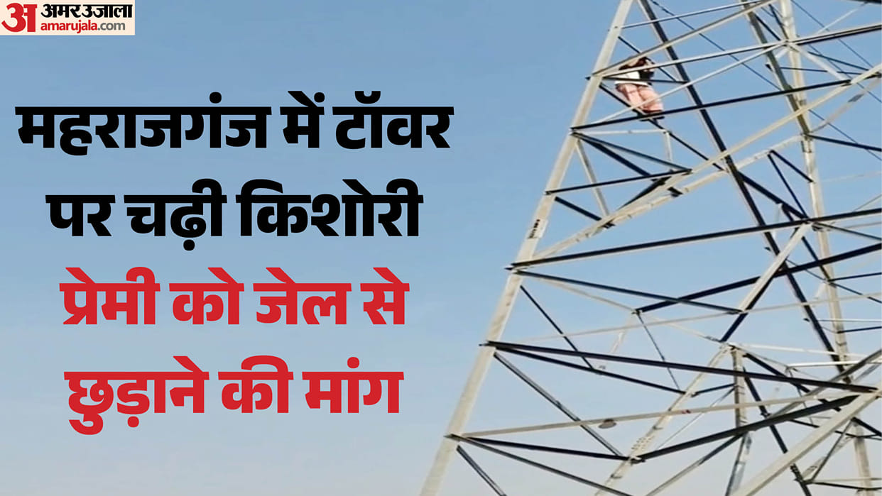 Teen Girl Climbs 33000 Volt Power Tower Demanding ReleMaharajganj News, Teen Girl Climbs Power Tower, Boyfrien