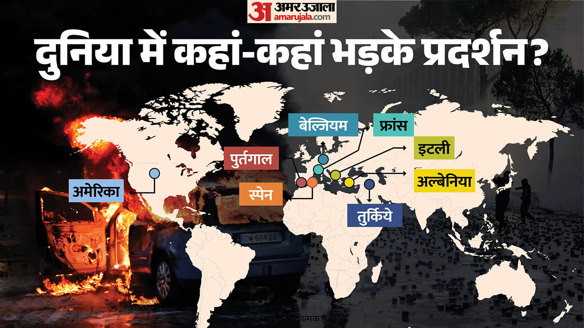 एक्सप्लेनर: फ्रांस ही नहीं, कई देशों में एक साथ लगी प्रदर्शनों की आग, कहां-क्या है वजह; क्यों हुई आगजनी-हिंसा?