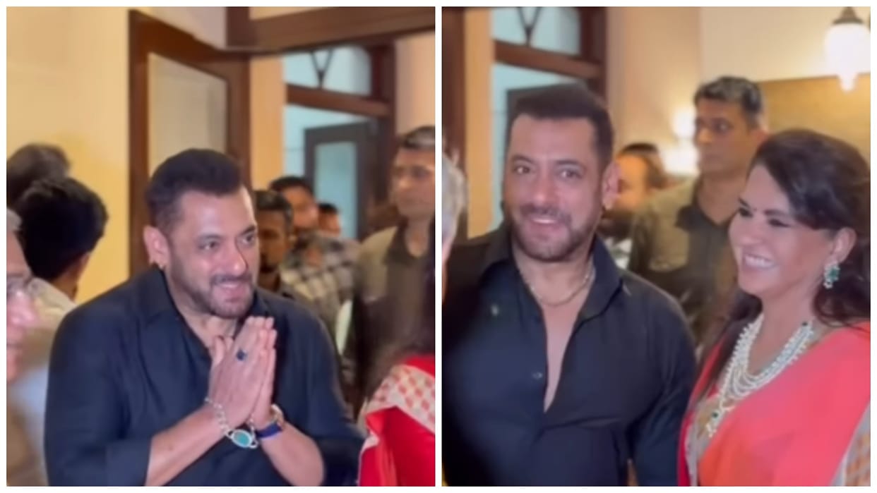 Salman Khan Attends Shiv Sena Leader Shaina NCs Daughter Shanaya Engagement video viral