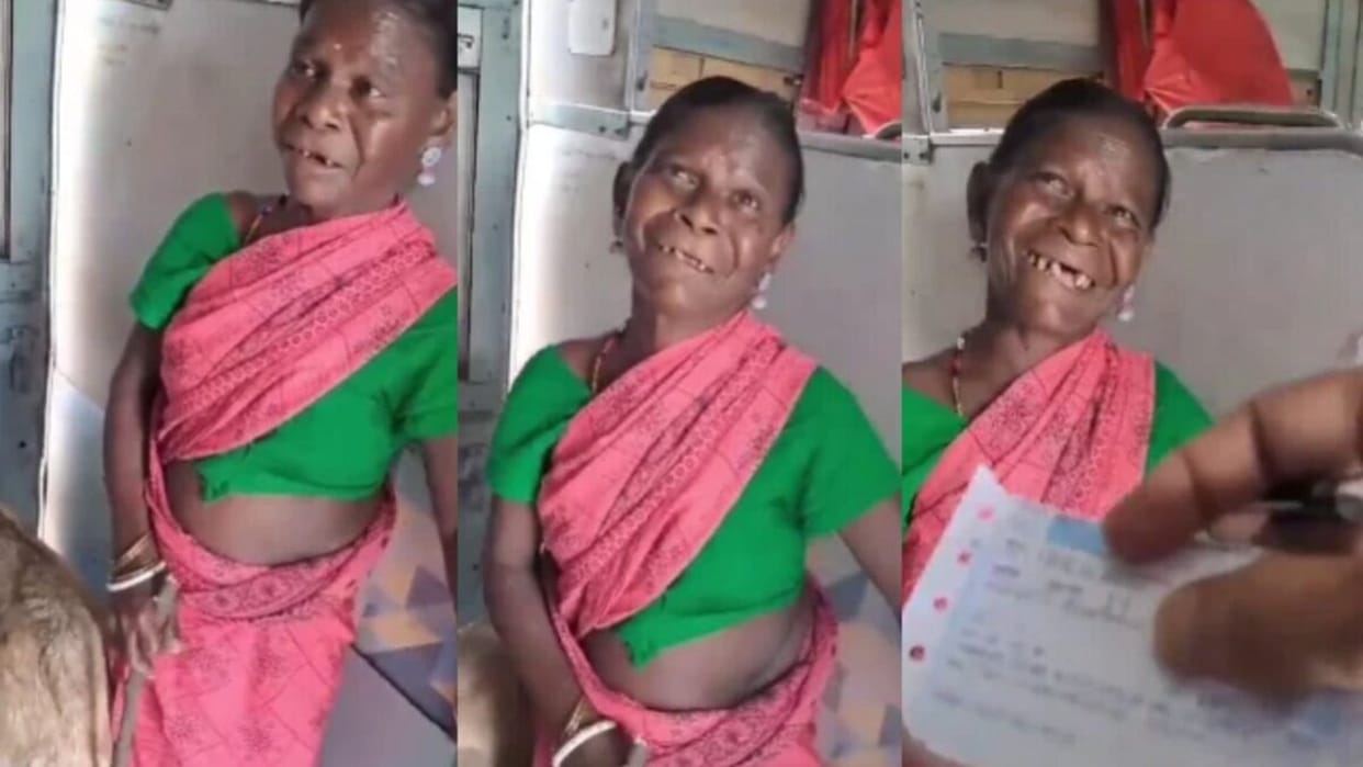 woman buys train ticket for her goat heartwarming moment tte smiles at her honesty indian railways viral video
